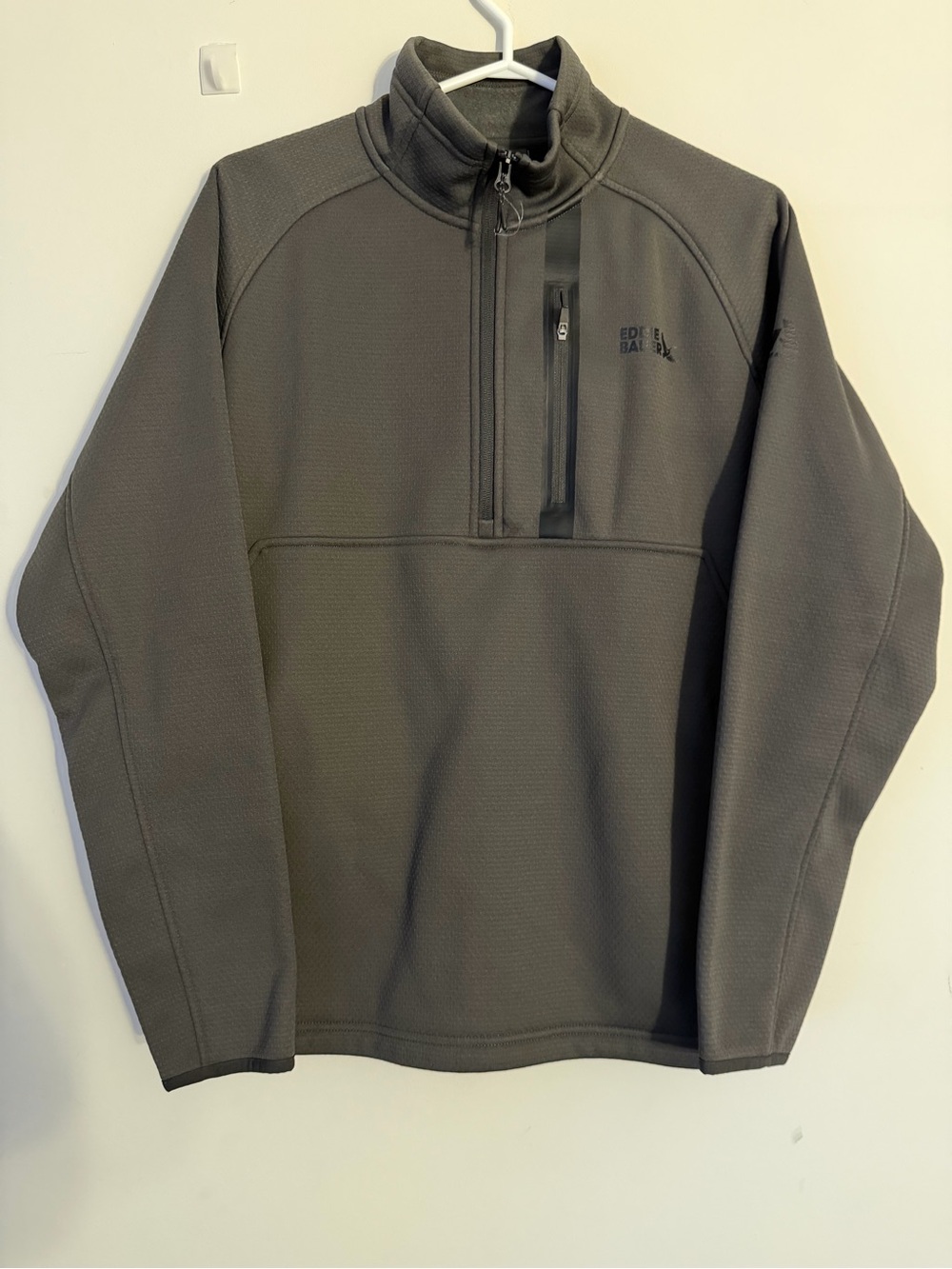Eddie Bauer Men's Dark Gray Half-Zip Performance Jacket